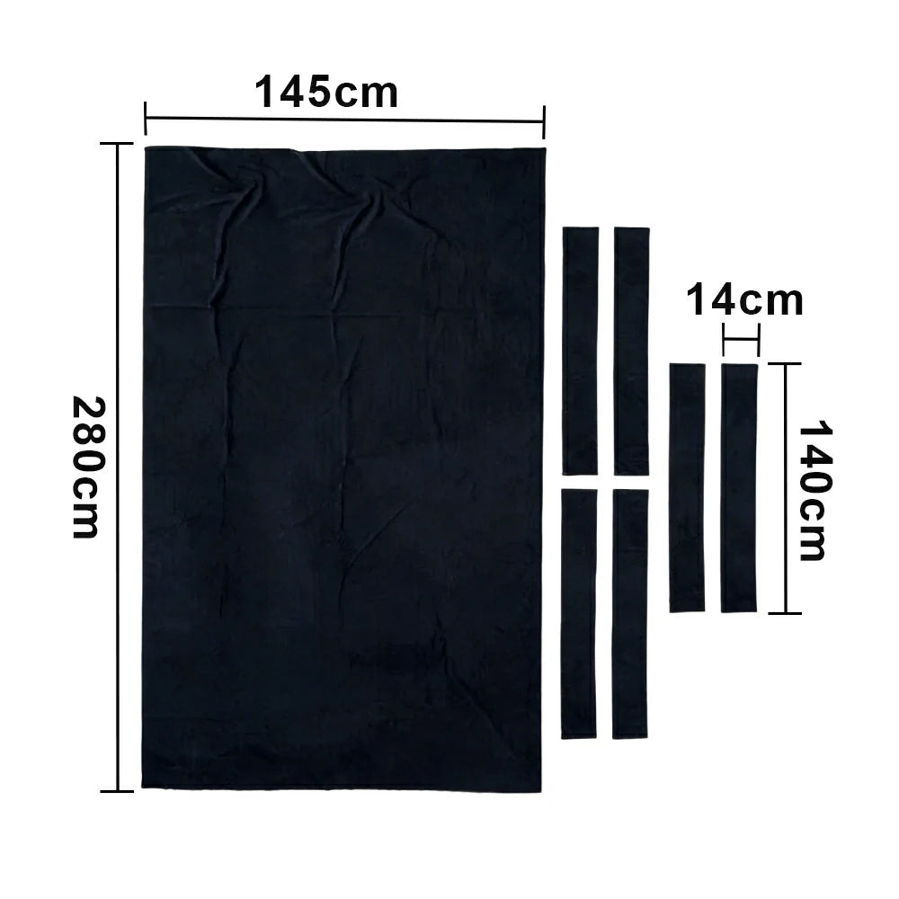 ARIX 7/8/9FT Billiard Table Cloth - High-Density Wool Blend, Anti-Pilling Durable Fabric for Smooth & Accurate Play - Matte Black