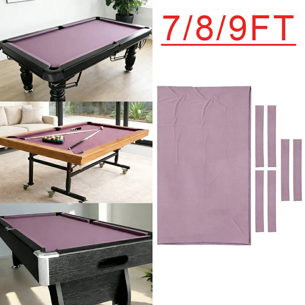 ARIX 7/8/9FT Billiard Table Cloth - High-Density Wool Blend, Anti-Pilling Durable Fabric for Smooth & Accurate Play - Mauve