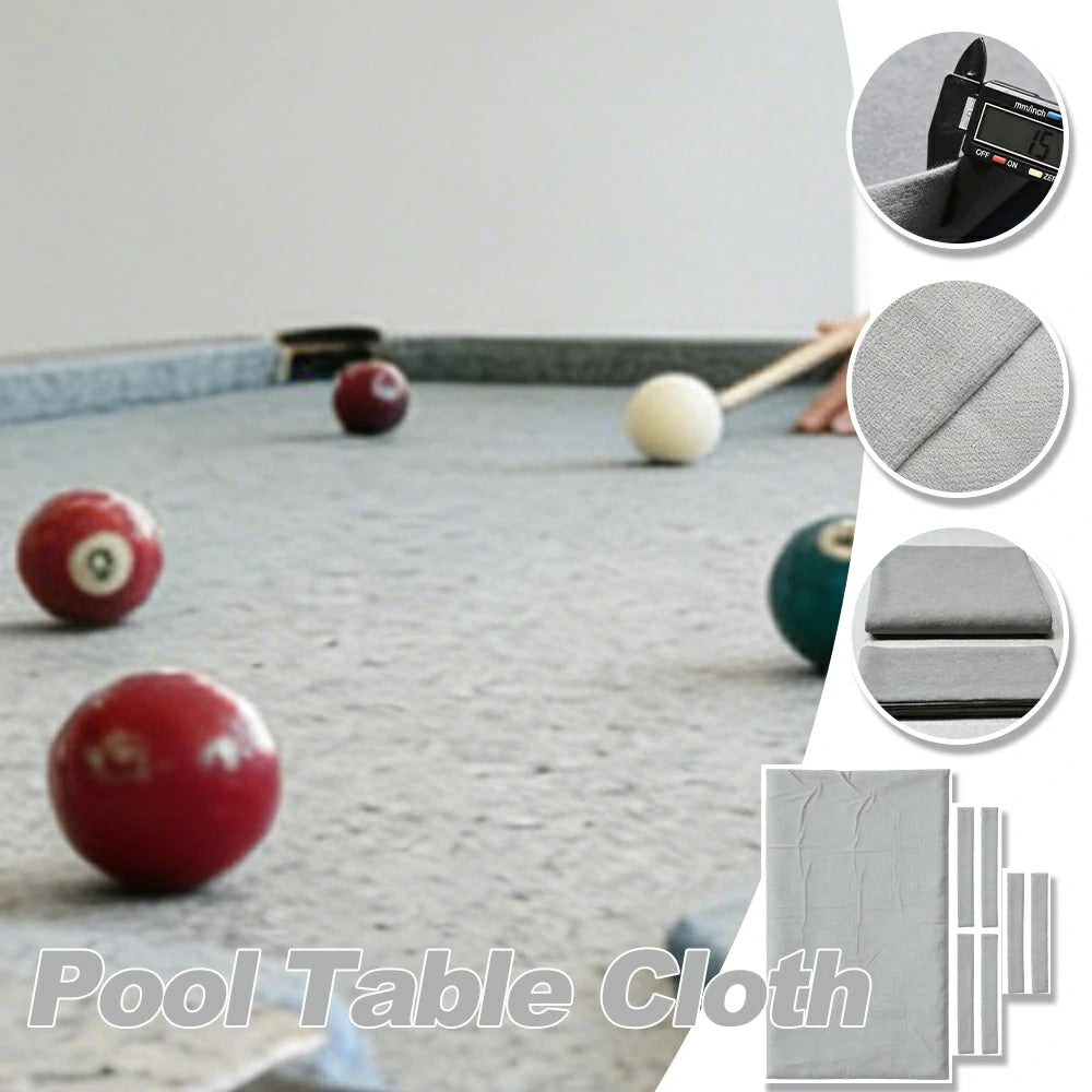 ARIX 7/8/9FT Billiard Table Cloth - High-Density Wool Blend, Anti-Pilling Durable Fabric for Smooth & Accurate Play - Medium Grey