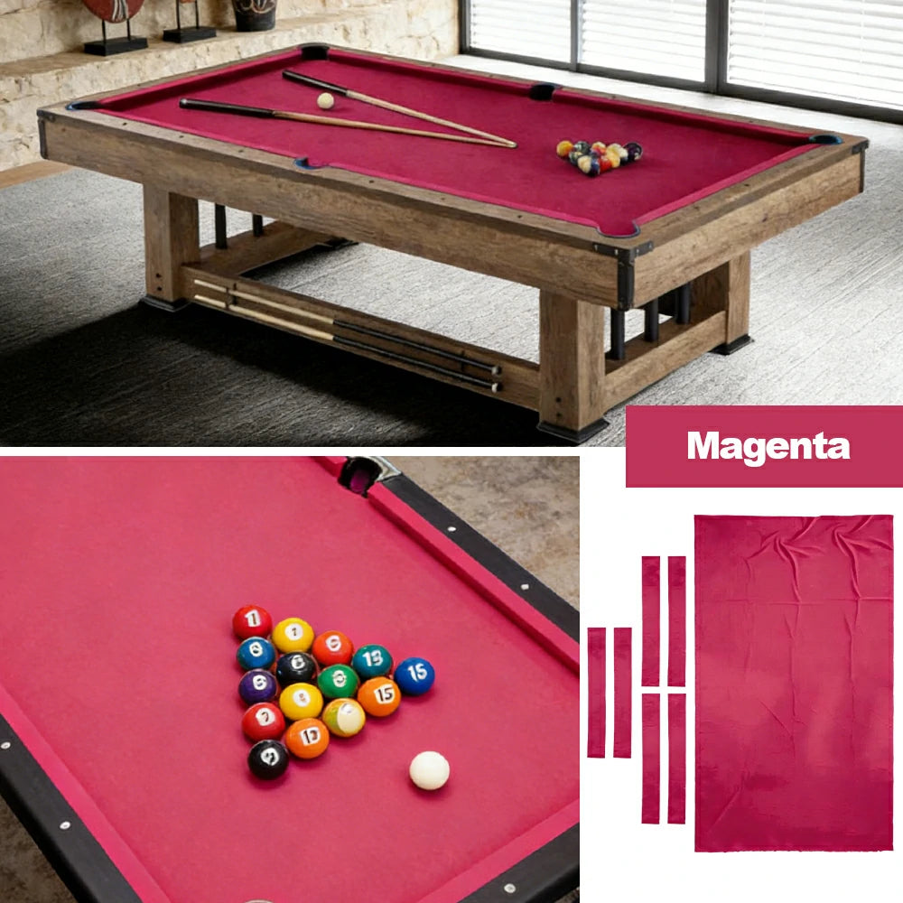 ARIX 7/8/9FT Billiard Table Cloth - High-Density Wool Blend, Anti-Pilling Durable Fabric for Smooth & Accurate Play - Light Pink