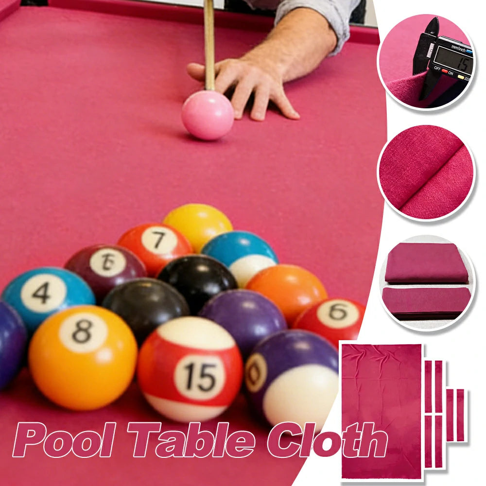 ARIX 7/8/9FT Billiard Table Cloth - High-Density Wool Blend, Anti-Pilling Durable Fabric for Smooth & Accurate Play - Light Pink