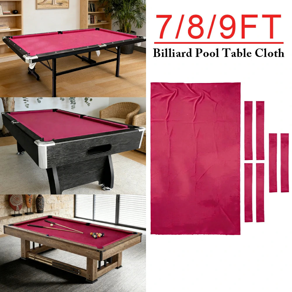 ARIX 7/8/9FT Billiard Table Cloth - High-Density Wool Blend, Anti-Pilling Durable Fabric for Smooth & Accurate Play - Light Pink