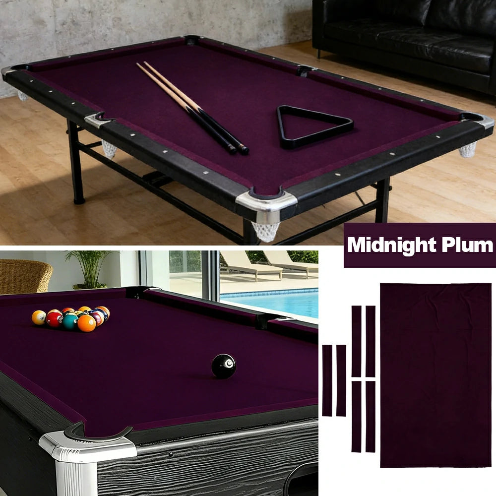 ARIX 7/8/9FT Billiard Table Cloth - High-Density Wool Blend, Anti-Pilling Durable Fabric for Smooth & Accurate Play - Midnight Plum