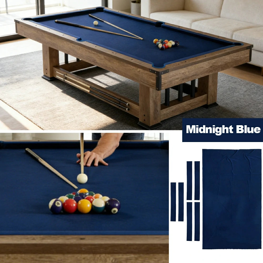 ARIX 7/8/9FT Billiard Table Cloth - High-Density Wool Blend, Anti-Pilling Durable Fabric for Smooth & Accurate Play - Midnight Blue