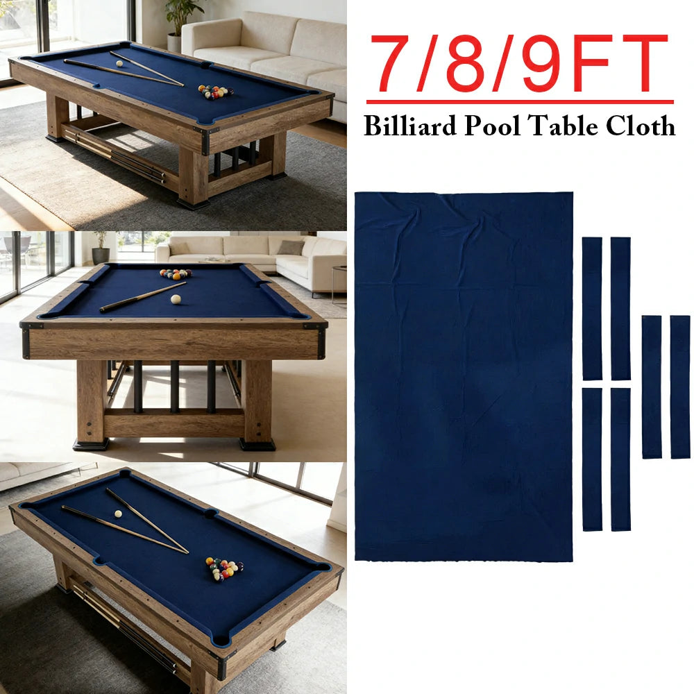 ARIX 7/8/9FT Billiard Table Cloth - High-Density Wool Blend, Anti-Pilling Durable Fabric for Smooth & Accurate Play - Midnight Blue