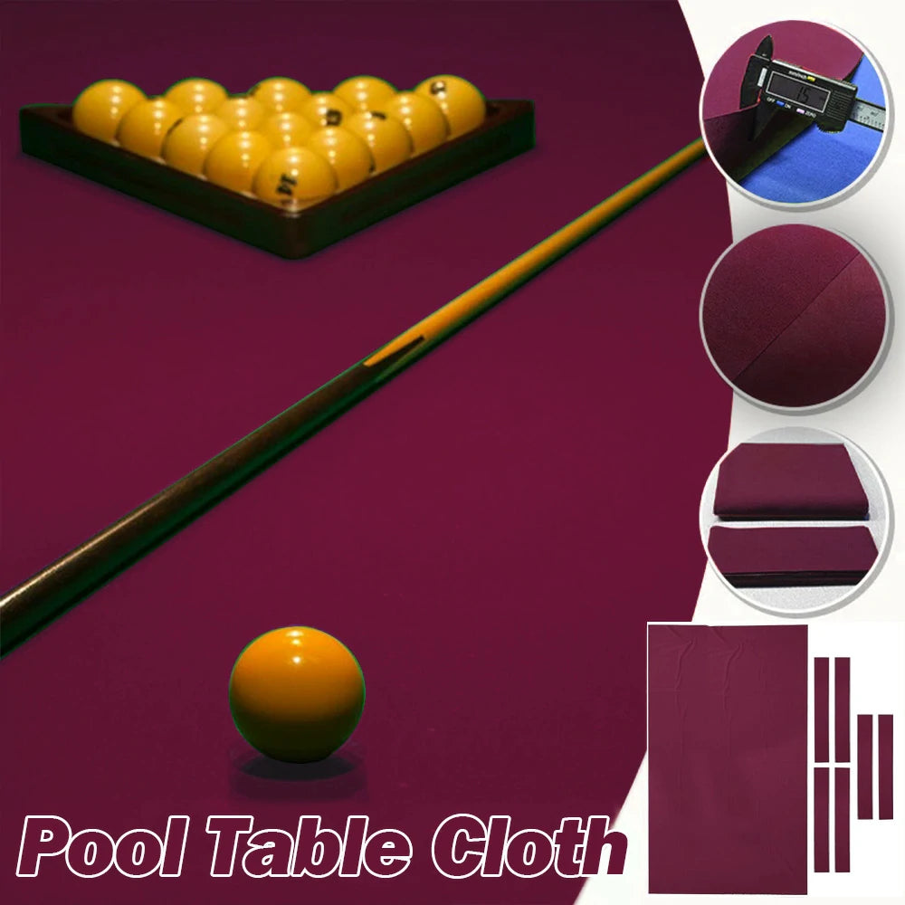 ARIX 7/8/9FT Billiard Table Cloth - High-Density Wool Blend, Anti-Pilling Durable Fabric for Smooth & Accurate Play - Maroon