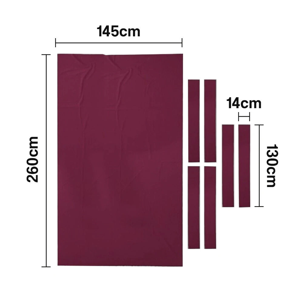 ARIX 7/8/9FT Billiard Table Cloth - High-Density Wool Blend, Anti-Pilling Durable Fabric for Smooth & Accurate Play - Maroon