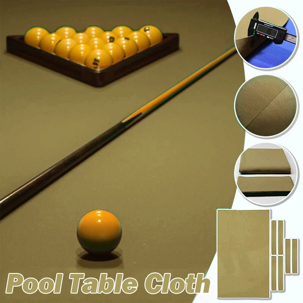 ARIX 7/8/9FT Billiard Table Cloth - High-Density Wool Blend, Anti-Pilling Durable Fabric for Smooth & Accurate Play - Mustard