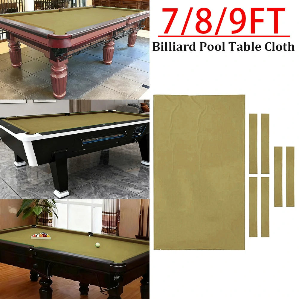 ARIX 7/8/9FT Billiard Table Cloth - High-Density Wool Blend, Anti-Pilling Durable Fabric for Smooth & Accurate Play - Mustard