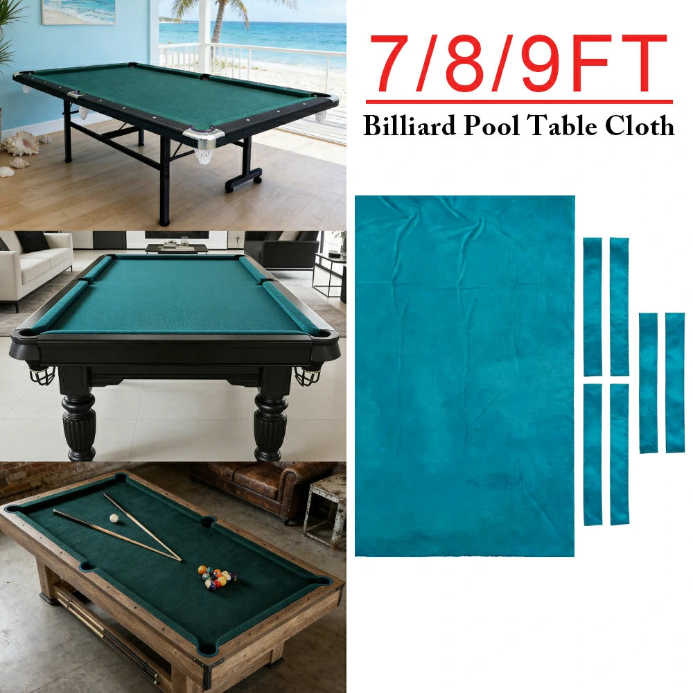 ARIX 7/8/9FT Billiard Table Cloth - High-Density Wool Blend, Anti-Pilling Durable Fabric for Smooth & Accurate Play - Mint Green