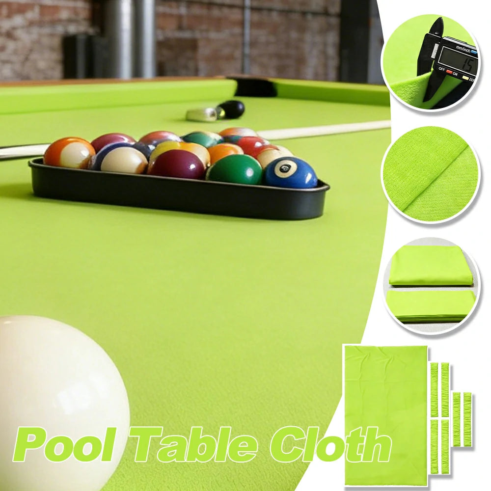 ARIX 7/8/9FT Billiard Table Cloth - High-Density Wool Blend, Anti-Pilling Durable Fabric for Smooth & Accurate Play - Neon Green