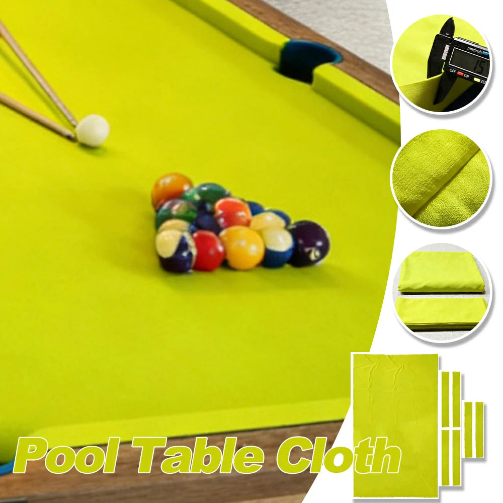 ARIX 7/8/9FT Billiard Table Cloth - High-Density Wool Blend, Anti-Pilling Durable Fabric for Smooth & Accurate Play - Neon Yellow
