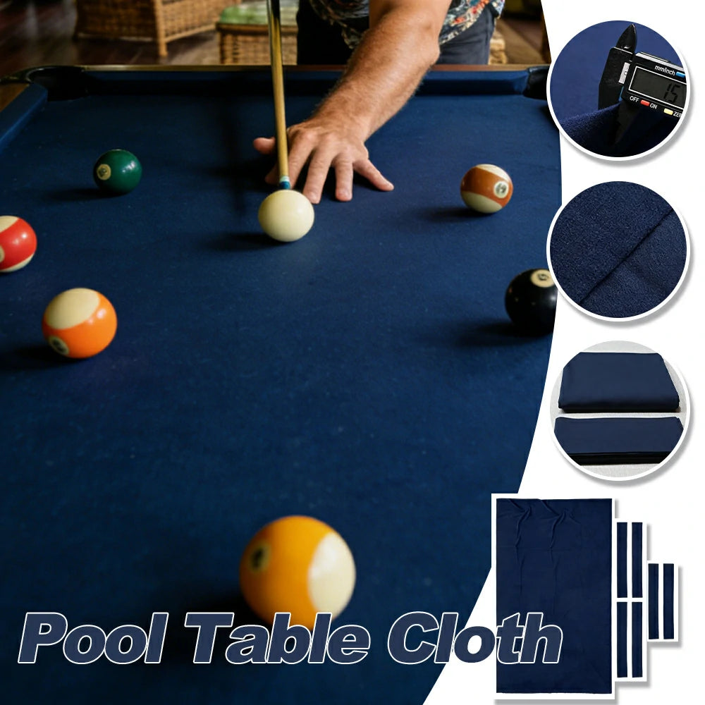 ARIX 7/8/9FT Billiard Table Cloth - High-Density Wool Blend, Anti-Pilling Durable Fabric for Smooth & Accurate Play - Navy Grey