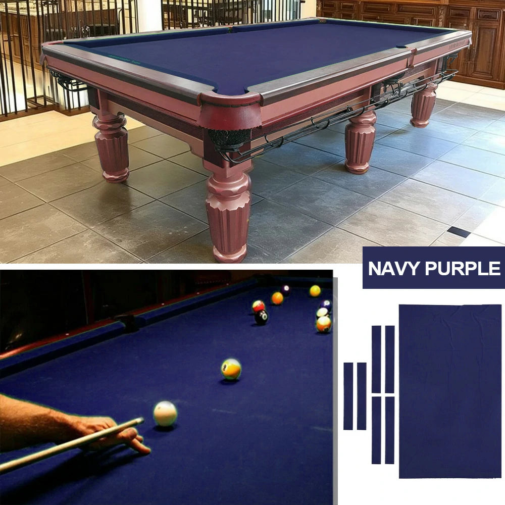 ARIX 7/8/9FT Billiard Table Cloth - High-Density Wool Blend, Anti-Pilling Durable Fabric for Smooth & Accurate Play - Navy Purple