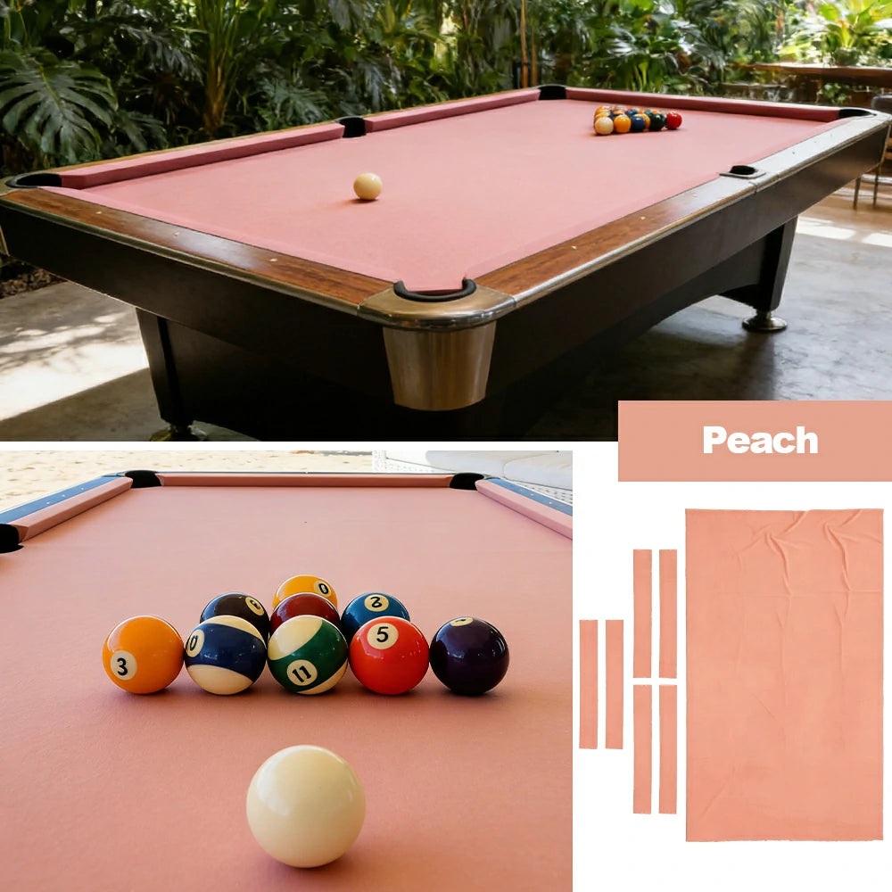 ARIX 7/8/9FT Billiard Table Cloth - High-Density Wool Blend, Anti-Pilling Durable Fabric for Smooth & Accurate Play - Peach