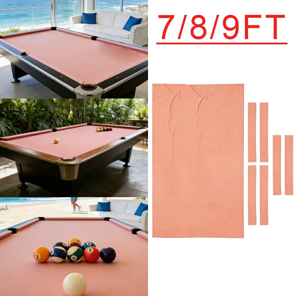 ARIX 7/8/9FT Billiard Table Cloth - High-Density Wool Blend, Anti-Pilling Durable Fabric for Smooth & Accurate Play - Peach