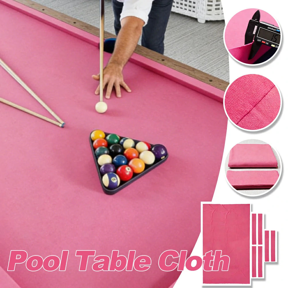 ARIX 7/8/9FT Billiard Table Cloth - High-Density Wool Blend, Anti-Pilling Durable Fabric for Smooth & Accurate Play - Pink