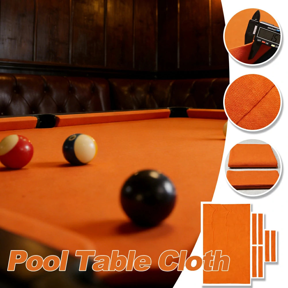 ARIX 7/8/9FT Billiard Table Cloth - High-Density Wool Blend, Anti-Pilling Durable Fabric for Smooth & Accurate Play - Pumpkin Orange