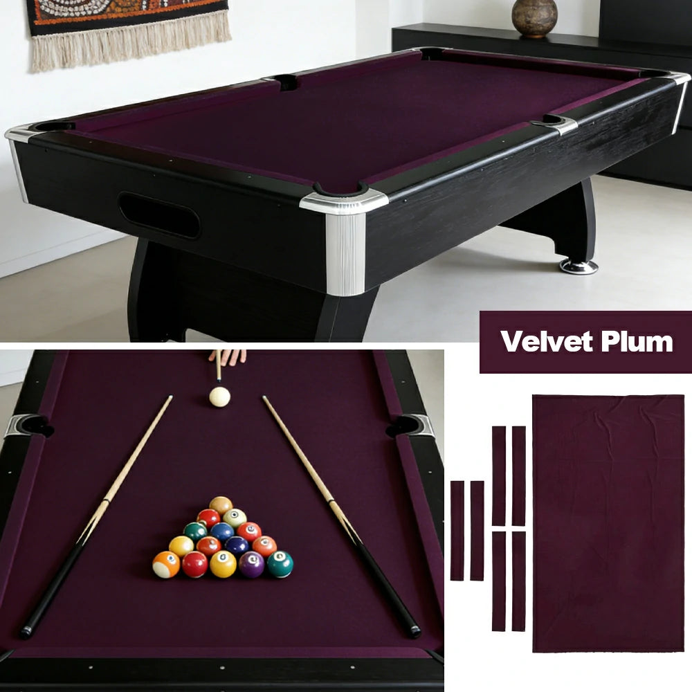ARIX 7/8/9FT Billiard Table Cloth - High-Density Wool Blend, Anti-Pilling Durable Fabric for Smooth & Accurate Play - Velvet Plum