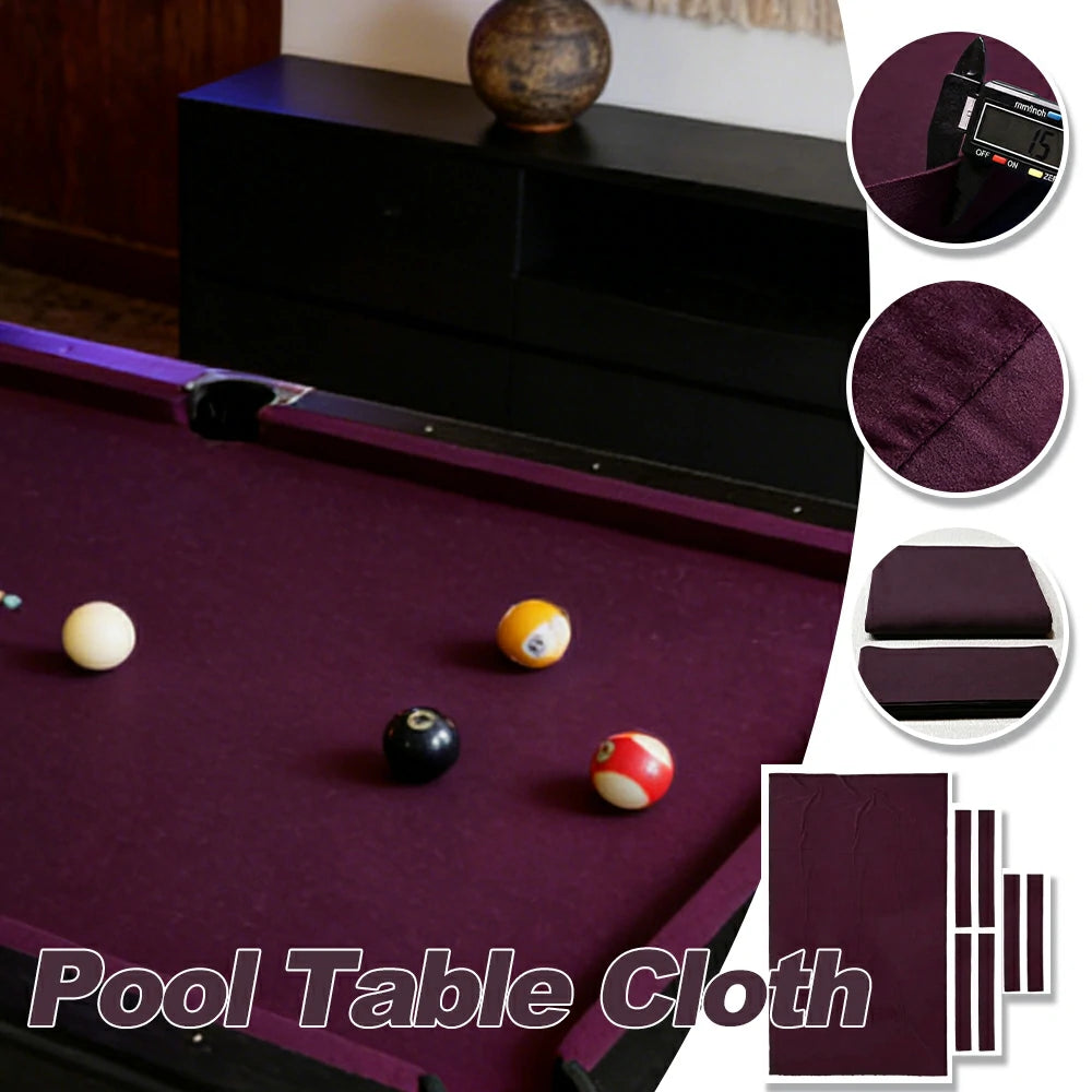ARIX 7/8/9FT Billiard Table Cloth - High-Density Wool Blend, Anti-Pilling Durable Fabric for Smooth & Accurate Play - Velvet Plum