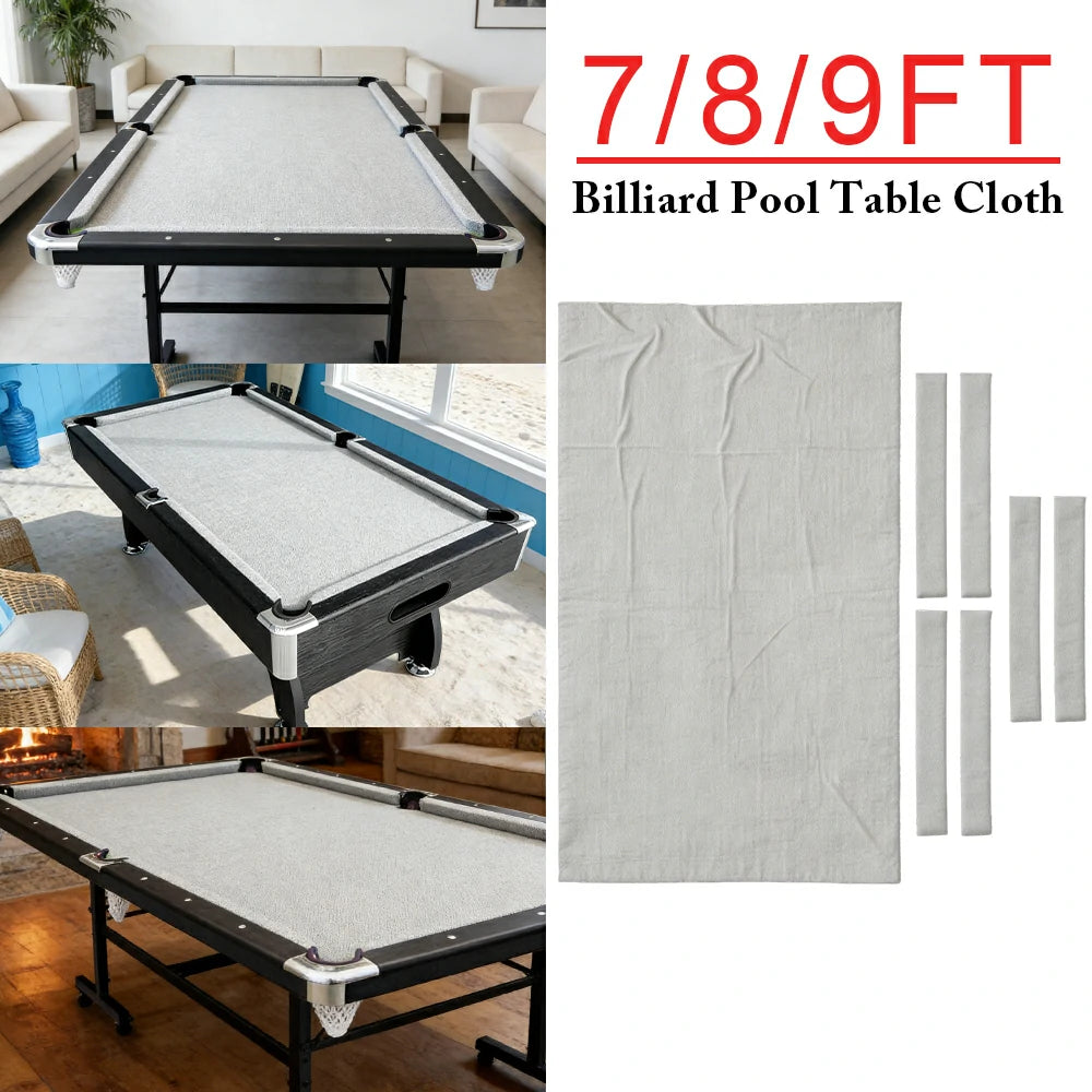 ARIX 7/8/9FT Billiard Table Cloth - High-Density Wool Blend, Anti-Pilling Durable Fabric for Smooth & Accurate Play - Pure White