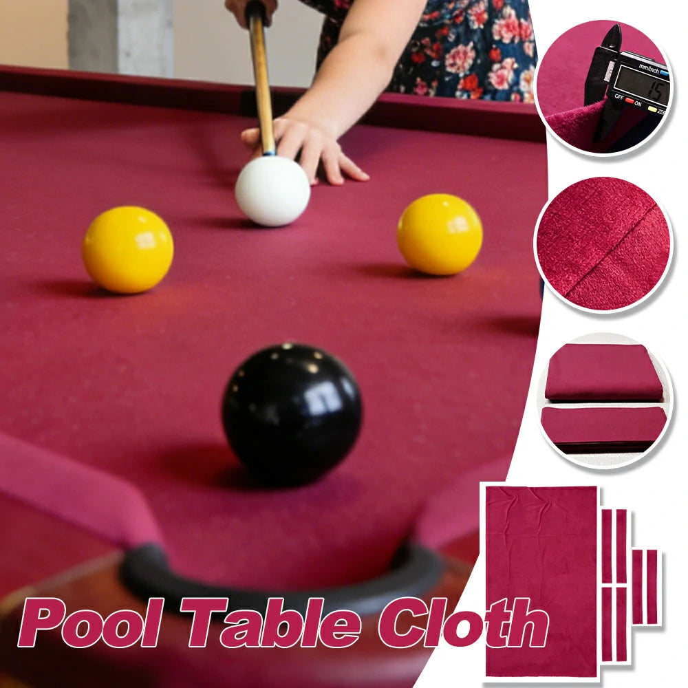 ARIX 7/8/9FT Billiard Table Cloth - High-Density Wool Blend, Anti-Pilling Durable Fabric for Smooth & Accurate Play - Raspberry Red