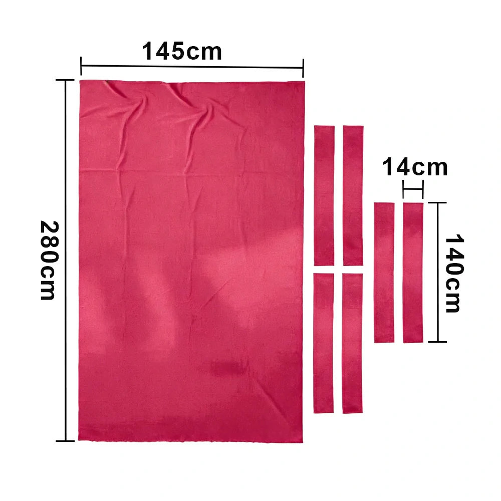 ARIX 7/8/9FT Billiard Table Cloth - High-Density Wool Blend, Anti-Pilling Durable Fabric for Smooth & Accurate Play - Rose Red