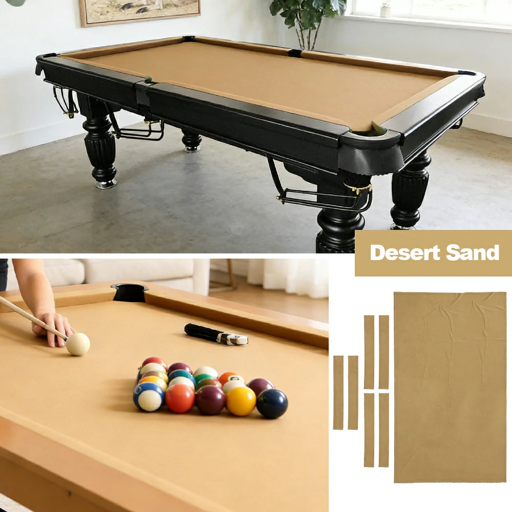 ARIX 7/8/9FT Billiard Table Cloth - High-Density Wool Blend, Anti-Pilling Durable Fabric for Smooth & Accurate Play - SAND
