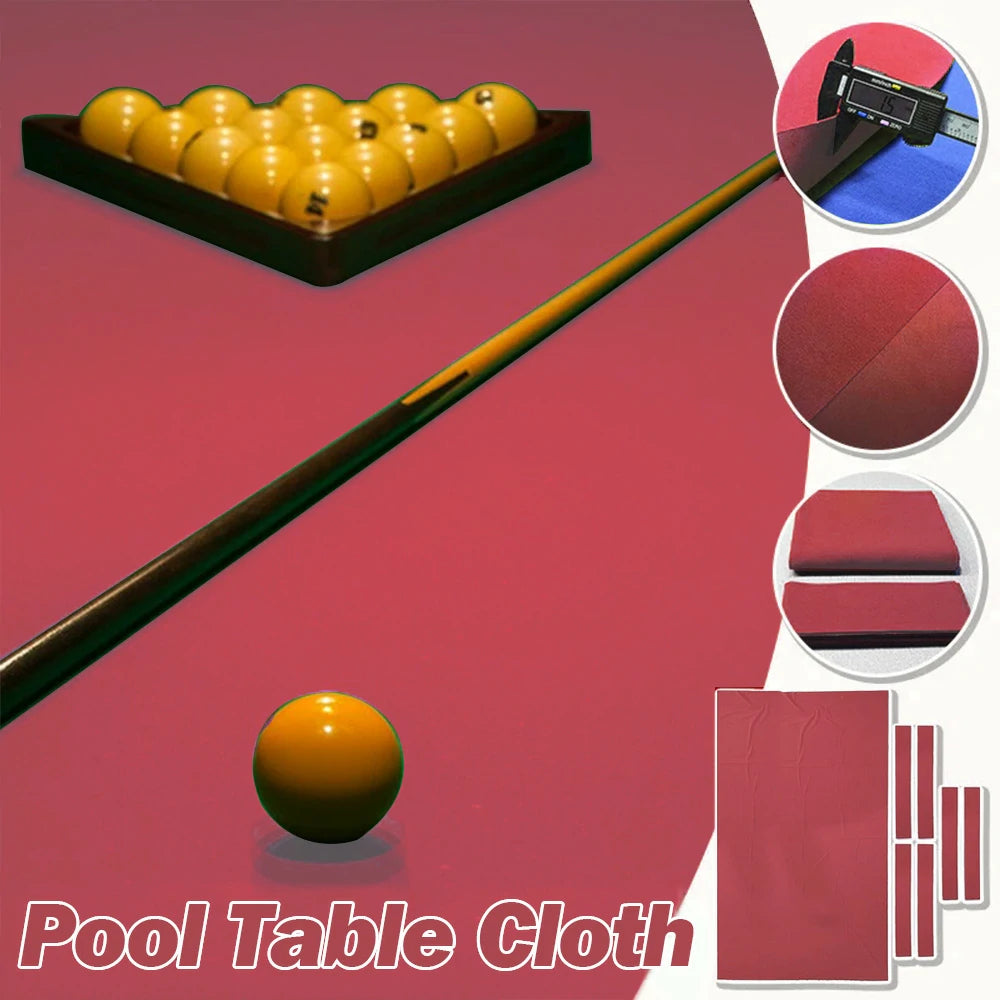 ARIX 7/8/9FT Billiard Table Cloth - High-Density Wool Blend, Anti-Pilling Durable Fabric for Smooth & Accurate Play - Scarlet Red