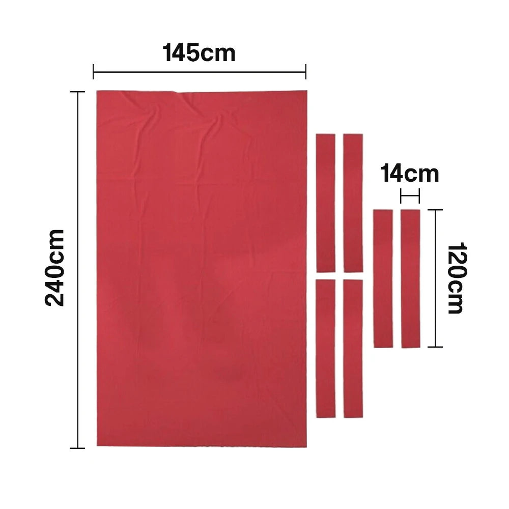 ARIX 7/8/9FT Billiard Table Cloth - High-Density Wool Blend, Anti-Pilling Durable Fabric for Smooth & Accurate Play - Scarlet Red