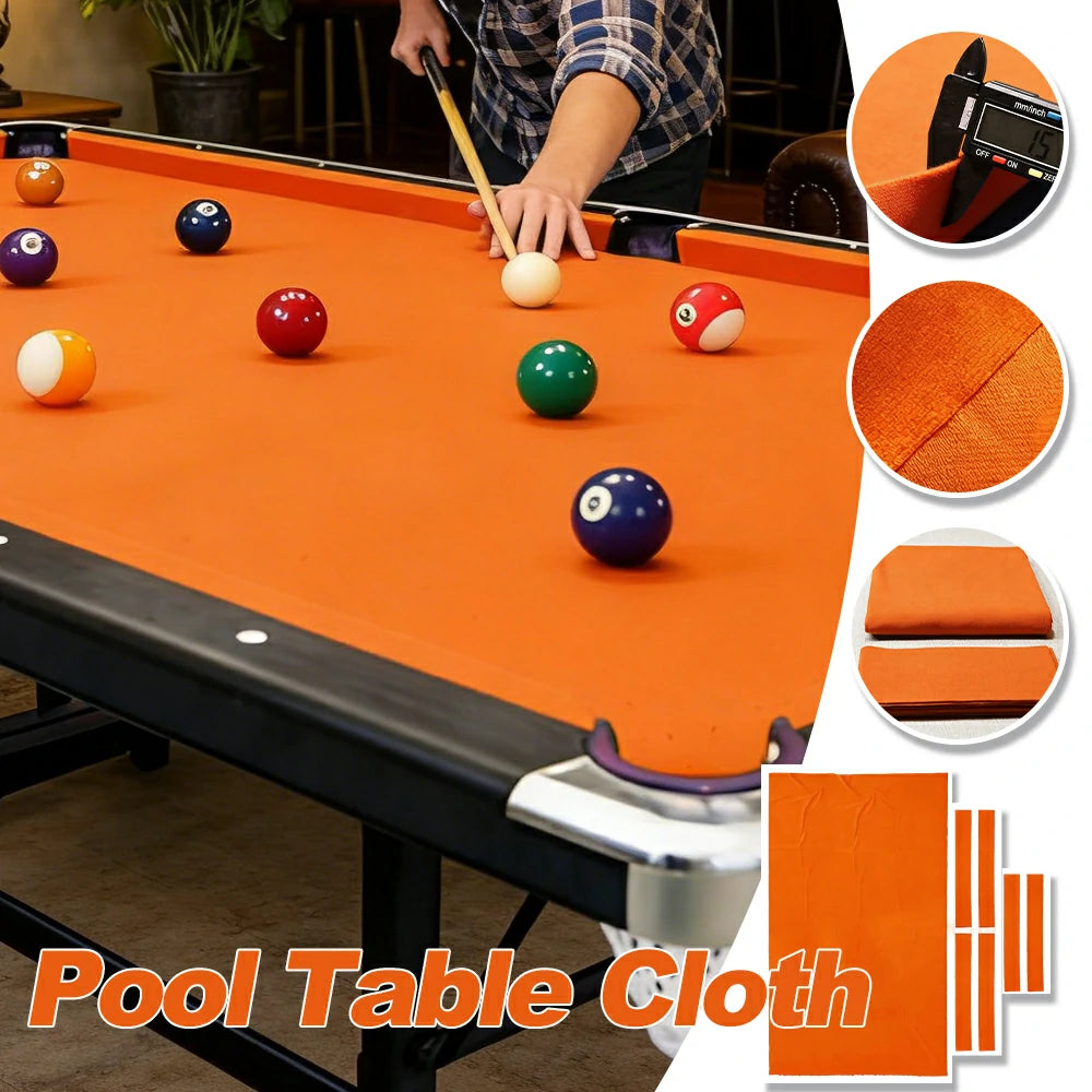 ARIX 7/8/9FT Billiard Table Cloth - High-Density Wool Blend, Anti-Pilling Durable Fabric for Smooth & Accurate Play - Spiced Orange