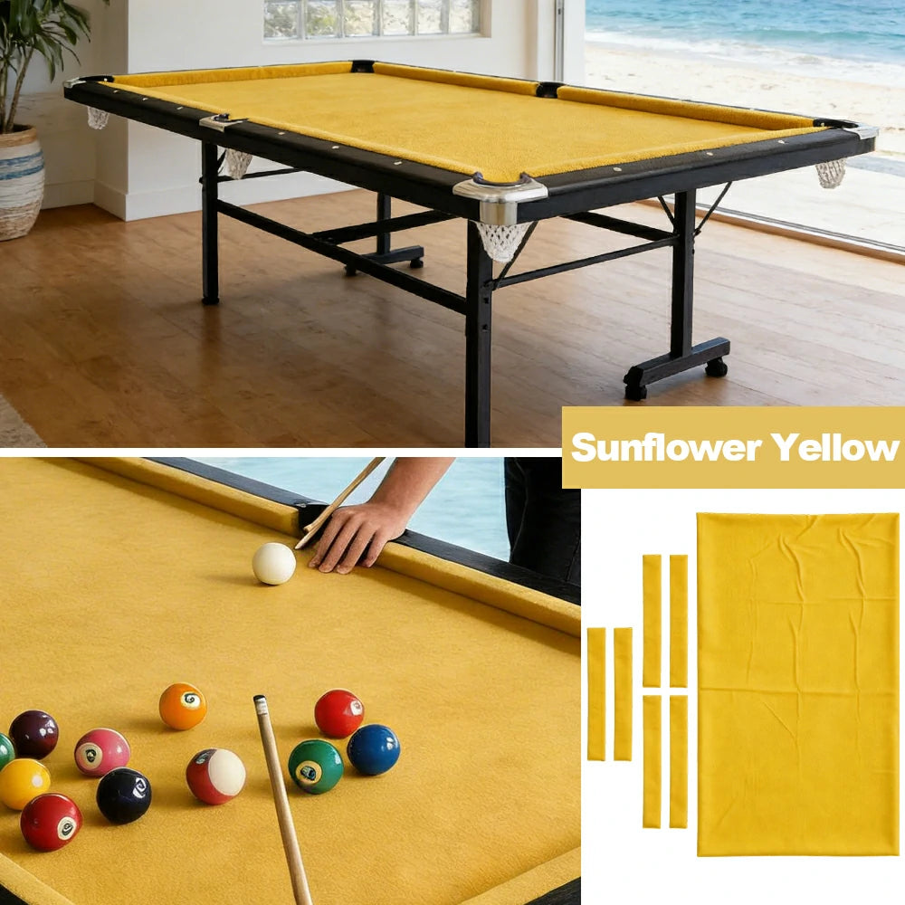 ARIX 7/8/9FT Billiard Table Cloth - High-Density Wool Blend, Anti-Pilling Durable Fabric for Smooth & Accurate Play - Sunflower Yellow