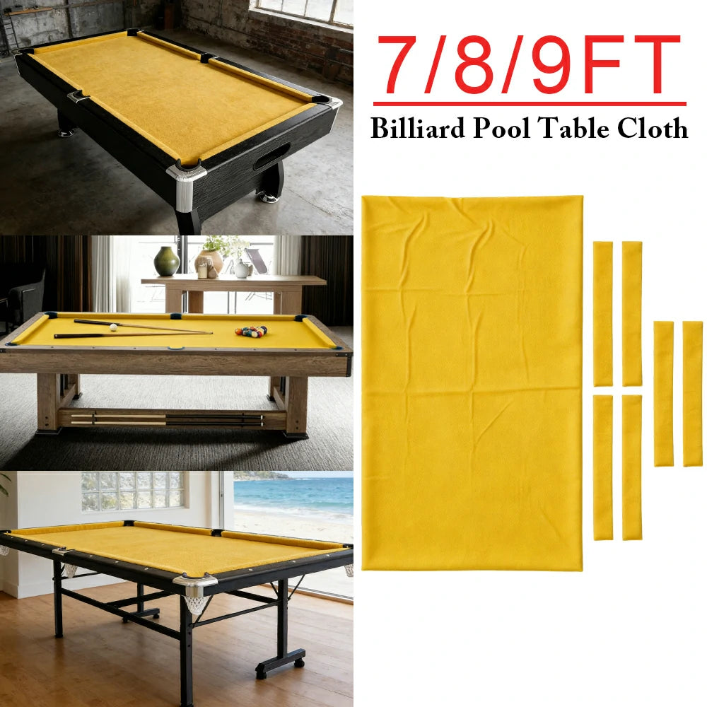 ARIX 7/8/9FT Billiard Table Cloth - High-Density Wool Blend, Anti-Pilling Durable Fabric for Smooth & Accurate Play - Sunflower Yellow
