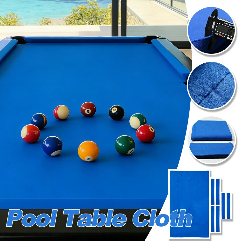 ARIX 7/8/9FT Billiard Table Cloth - High-Density Wool Blend, Anti-Pilling Durable Fabric for Smooth & Accurate Play - Cloud Blue
