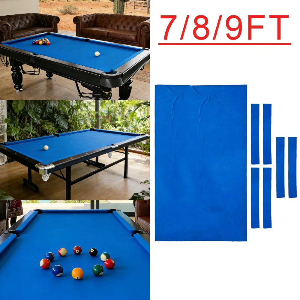 ARIX 7/8/9FT Billiard Table Cloth - High-Density Wool Blend, Anti-Pilling Durable Fabric for Smooth & Accurate Play - Cloud Blue