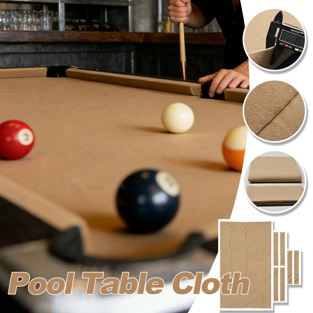 ARIX 7/8/9FT Billiard Table Cloth - High-Density Wool Blend, Anti-Pilling Durable Fabric for Smooth & Accurate Play - Stone Beige