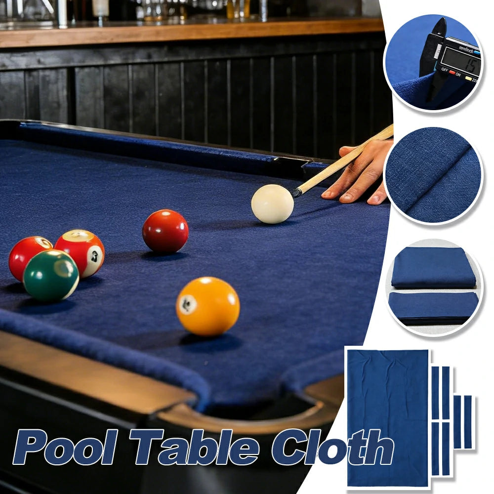 ARIX 7/8/9FT Billiard Table Cloth - High-Density Wool Blend, Anti-Pilling Durable Fabric for Smooth & Accurate Play - Steel Blue