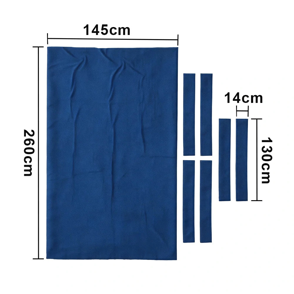 ARIX 7/8/9FT Billiard Table Cloth - High-Density Wool Blend, Anti-Pilling Durable Fabric for Smooth & Accurate Play - Steel Blue