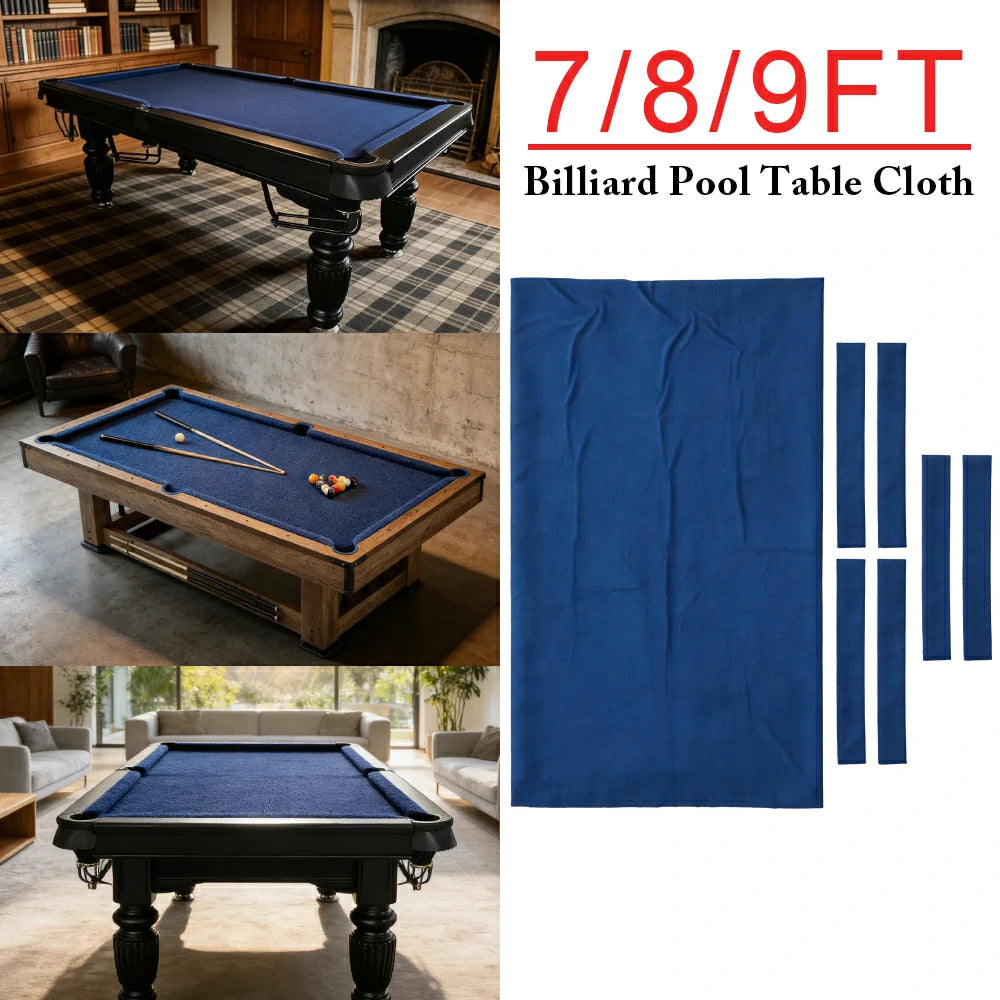 ARIX 7/8/9FT Billiard Table Cloth - High-Density Wool Blend, Anti-Pilling Durable Fabric for Smooth & Accurate Play - Steel Blue