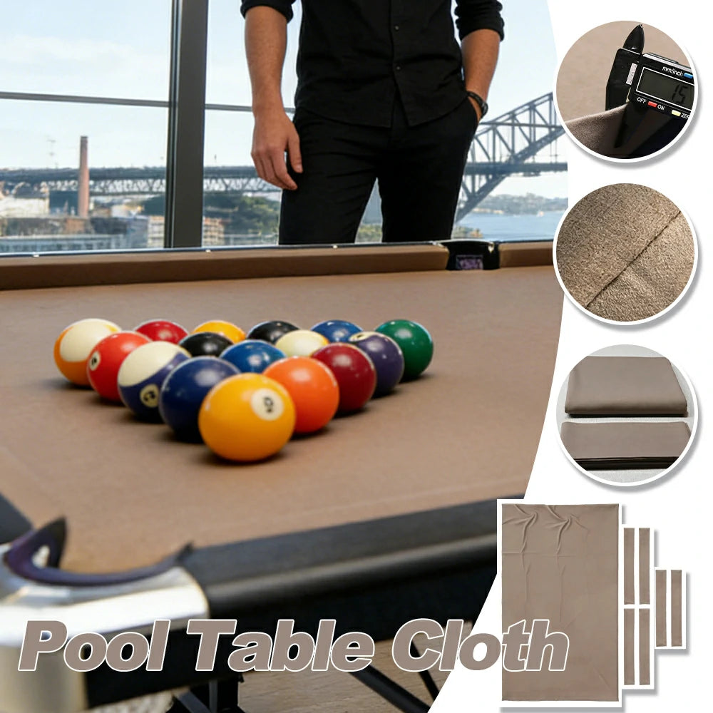 ARIX 7/8/9FT Billiard Table Cloth - High-Density Wool Blend, Anti-Pilling Durable Fabric for Smooth & Accurate Play - Warm Taupe
