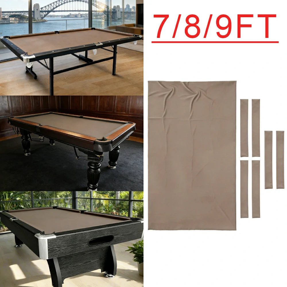 ARIX 7/8/9FT Billiard Table Cloth - High-Density Wool Blend, Anti-Pilling Durable Fabric for Smooth & Accurate Play - Warm Taupe