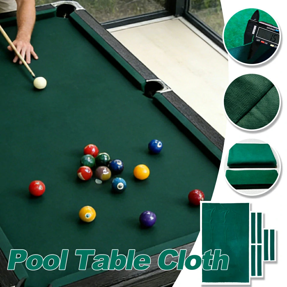 ARIX 7/8/9FT Billiard Table Cloth - High-Density Wool Blend, Anti-Pilling Durable Fabric for Smooth & Accurate Play - Teal Green