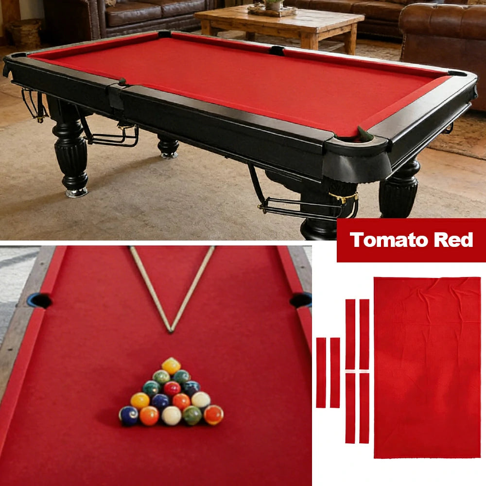 ARIX 7/8/9FT Billiard Table Cloth - High-Density Wool Blend, Anti-Pilling Durable Fabric for Smooth & Accurate Play - Tomato Red