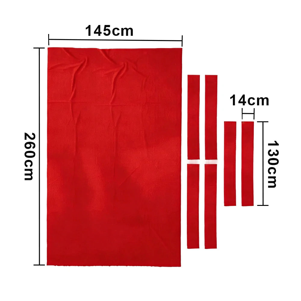 ARIX 7/8/9FT Billiard Table Cloth - High-Density Wool Blend, Anti-Pilling Durable Fabric for Smooth & Accurate Play - Tomato Red