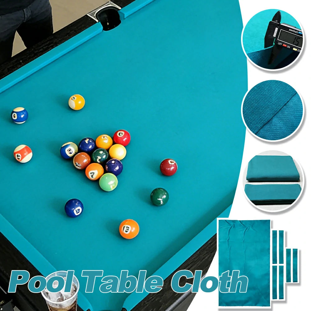 ARIX 7/8/9FT Billiard Table Cloth - High-Density Wool Blend, Anti-Pilling Durable Fabric for Smooth & Accurate Play - Turquoise Green