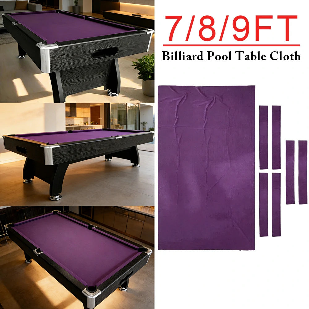 ARIX 7/8/9FT Billiard Table Cloth - High-Density Wool Blend, Anti-Pilling Durable Fabric for Smooth & Accurate Play - Violet Purple