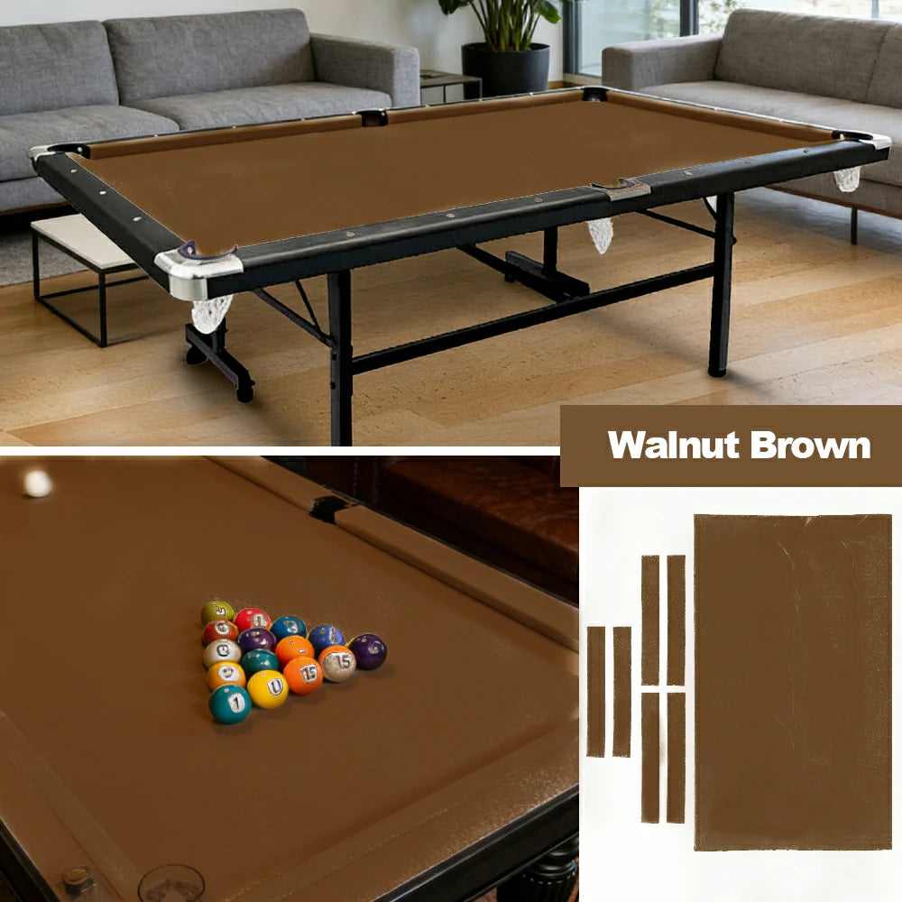 ARIX 7/8/9FT Billiard Table Cloth - High-Density Wool Blend, Anti-Pilling Durable Fabric for Smooth & Accurate Play - Walnut Brown