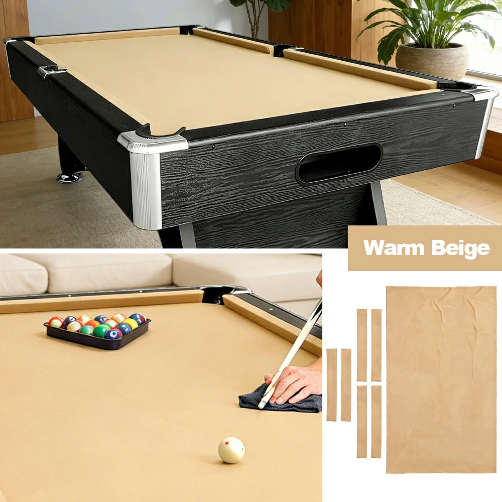 ARIX 7/8/9FT Billiard Table Cloth - High-Density Wool Blend, Anti-Pilling Durable Fabric for Smooth & Accurate Play - Warm Beige