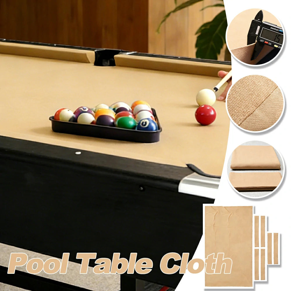 ARIX 7/8/9FT Billiard Table Cloth - High-Density Wool Blend, Anti-Pilling Durable Fabric for Smooth & Accurate Play - Warm Beige