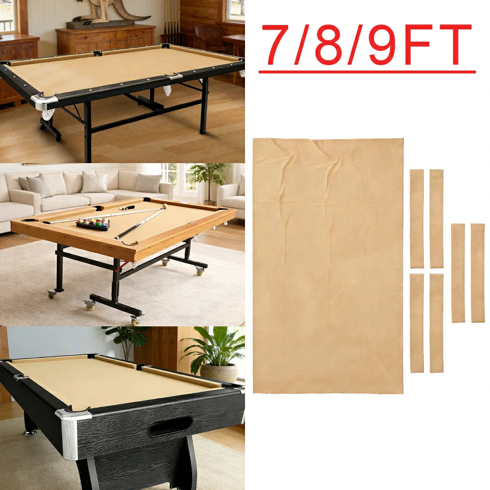 ARIX 7/8/9FT Billiard Table Cloth - High-Density Wool Blend, Anti-Pilling Durable Fabric for Smooth & Accurate Play - Warm Beige